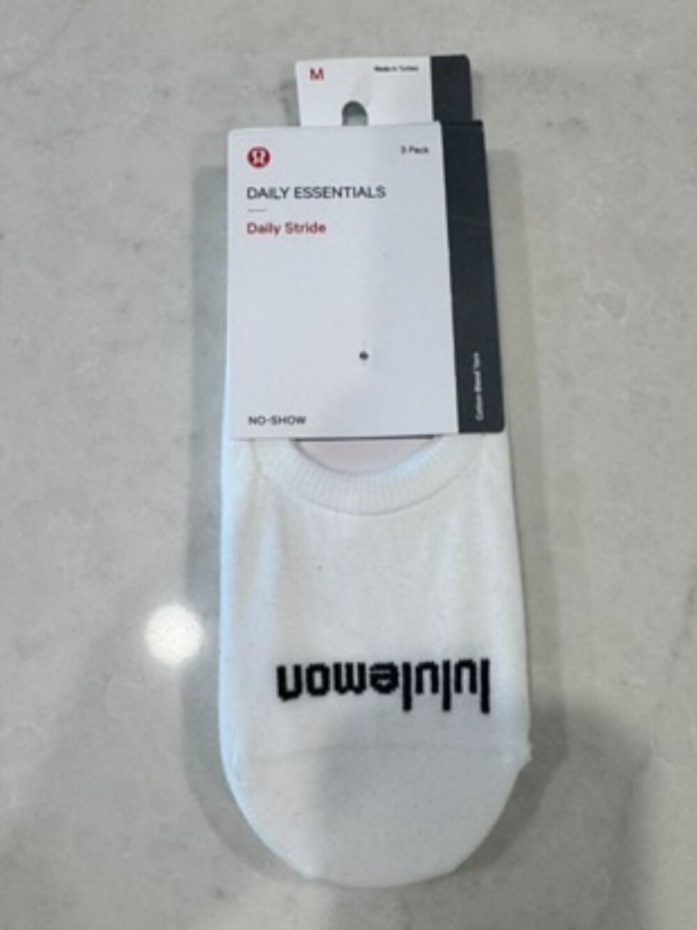 LULULEMON Women's Daily stride Comfort no-show socks 3 pack MEDIUM US 6.5-8.5
